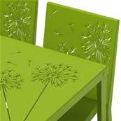 Salon de Jardin - Table & 4 chaises + 1 banc